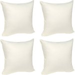 Woltu 4 pices taies d'oreillers en coton, housse d'oreiller avec fermeture clair, 45x45cm, beige