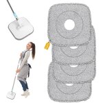4 pi�ces tampons de remplacement pour alanberg microfibre kit, 22x22cm t�te de balai de rechange pour ...