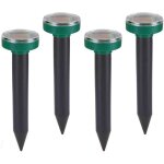 4 rpulsif solaire anti - taupe ip65 anti - taupe ultrasonique, anti - taupe, rpulsif de campagnol, ...