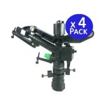 Suinga - lot de 4 arroseur agricole 1'' kraus. angle d'irrigation r�glable. port�e 15 � 21m. arroseur ...