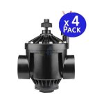Lot de 4 lectrovanne d'arrosage hunter pgv - 151, 24v, 1 1 / 2'' avec rgulateur de flux, pour les programmeu ...
