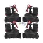 Lot de 4 lectrovanne d'arrosage suinga 1'' 24v avec rgulateur de flux fonctionne avec les programmateurs ...