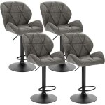 Woltu - 4 x tabourets de bar r�glable en hauteur, chaises de bar, si�ge rembour� en similicuir pied en ...