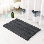 40�60cm, gris tapis de bain extra absorbant tapis pour sortie de douche en microfibre chenille lavable ...
