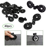 40 pi�ces clips pour bache, clip sp�cial avec ?illet, fixation trait�s anti - uv pour brise vue, pour ...