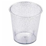 Lot de 40 verrines en plastique réutilisable 'paillettes' 3cl or Lot de 40 verrines en plastique réutilisable 'paillettes' 3cl or