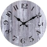 40cm vintage horloge murale digitale design ronde moderne mute silencieuse en bois d�coration, pour la ...