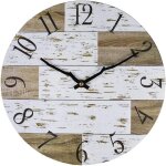 40cm vintage horloge murale digitale design ronde moderne mute silencieuse en bois dcoration, pour la ...