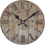 40cm vintage horloge murale digitale design ronde moderne mute silencieuse en bois dcoration, pour la ...