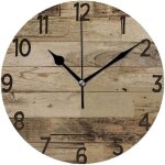40cm vintage horloge murale digitale design ronde moderne mute silencieuse en bois d�coration, pour la ...