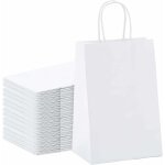 40x sac kraft sac en papier kraft avec poignée blanc sacs cabas papier sachet papier kraft sacs cadeaux ... 40x sac kraft sac en papier kraft avec poignée blanc sacs cabas papier sachet papier kraft sacs cadeaux ...