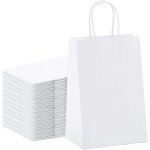 40x sac kraft sac en papier kraft avec poign�e blanc sacs cabas papier sachet papier kraft sacs cadeaux ...
