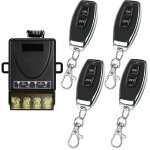 433mhz télécommande sans fil interrupteur ac 220v 230v 30a relais récepteur et 4 émetteurs radio control ... 433mhz télécommande sans fil interrupteur ac 220v 230v 30a relais récepteur et 4 émetteurs radio control ...