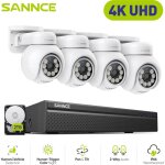 4k kit cam�ra de surveillance nvr couleur vision nocturne audio bidirectionnel d�tection mouvement s�curit� ...