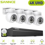 4k kit cam�ra de surveillance nvr couleur vision nocturne audio bidirectionnel d�tection mouvement s�curit� ...