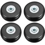 4pcs 50mm roulette valise, bagage valise r�paration roulette charge lourd muette caoutchouc universelle ...