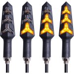 4pcs indicateurs de moto couleurs clignotants lumi�res indicateurs de virage de moto 12 v 12 led ampoules ...