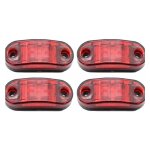 4pcs led side sign light 12v / 24v avant et arri�re lampe indicateur �tanche position sidelight pour ...