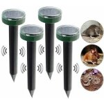 4pcs r�pulsif de rat taupe r�pulsif solaire � ultrasons r�pulsif anti - parasites de jardin