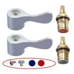 4pcs t�te de robinet c�ramique avec levier m�tallique cartouche ceramique mitigeur 1 / 2 20 crans t�te ...