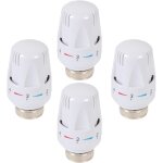 4pcs tete thermostatique robinet thermostatique radiateur t�te de remplacement de vanne de radiateur ...