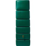 4rain r�cup�rateur d'eau mural slim 330l sable avec robinet pe imitation laiton - compact et �l�gant ...