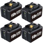 Pdstation - 4x 9. 0ah bl1860b batterie pour makita 18v li - ion batterie de rechange pour makita 18v ...