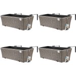 4x bac  fleurs jardinire support montage balcon pot de fleurs 11 litres couleur au choix crme