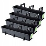 Kadax 4x coffre balcon 80cm poign�es graphite