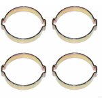 4x collier de serrage double  2 oreilles tuyaux cbles  sertir fixation, 9 - 11mm