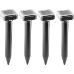 4x r�pulsifs solaires � ultrasons ip65 - r�pulsif anti - taupes - r�pulsif anti - campagnols - r�pulsif ...