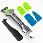 5 en 1 lisseur joint silicone, nouvelle mise  niveau grattoir d'angle de colle de verre de calfeutrage, ...