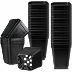 5. 5cm 50 pieces pots de ppinire, plastique rutilisables carr pot semis / godets semis / pot de repiquage ...
