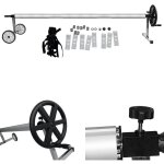 5, 7m couverture de piscine mobile pour enrouleur de piscine en film solaire � barre d'enroulement mobile ...