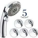 5 types de jet douchette pommeau de douche haute pression douche pluie avec arr�t d'eau