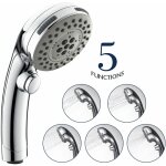 5 types de jet douchette pommeau de douche haute pression douche pluie avec arr�t d'eau