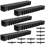 Mucola - 5 m gouttire de drainage gouttire  fentes gouttire en fonte gouttire de sol gouttire de ...