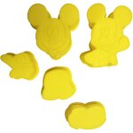 5 petits moules souples mickey modele jaune