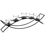 5 photophores sur pied noir h17cm atmosphera crateur d'intrieur