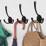 Gabrielle 5 pices patere porte manteau, crochet mural patre, rtro double crochet de manteau pour porte ...