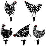 5 pi�ces poule decorative jardin, poules decoratives ext�rieur, poulet du jardin d�coration pour pelouse ...