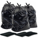 5 sacs poubelle noirs sans poign�es 90 x 120 cm 150 litres super r�sistants
