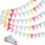 5 triangle multicolore toile de jute drapeau drapeau guirlande fanion banni�re banni�re d�coration d�coration ...