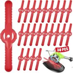 50 lames de coupe - herbe en plastique, 135 mm lames de rechange pour tondeuse � gazon sans fil, lames ...