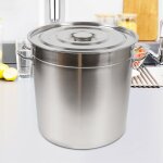 Gojoy - 50 litres gastronomie marmite marmite avec couvercle en acier inoxydable pour une utilisation ...