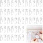 50 pi�ces crochet rideau rail glisseurs pour rail � rideaux plastique roulettes � rideaux blanc tringle ...