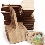 Jusch ? lot de 50 �tiquettes en bambou pour plantes ? r�sistantes aux uv ? marqueurs t - type pour jardin ...
