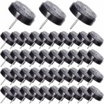 Serbia - 50 pices nails patins pour meubles patins en feutre noir 17 mm avec bote de rangement pour ...