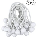 50 pi�ces tendeurs � boule �lastiques pour b�che, tente, rideaux et extensions, longueur 10cm