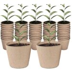 50 pots de culture en fibre de tourbe pour semis et jardinage